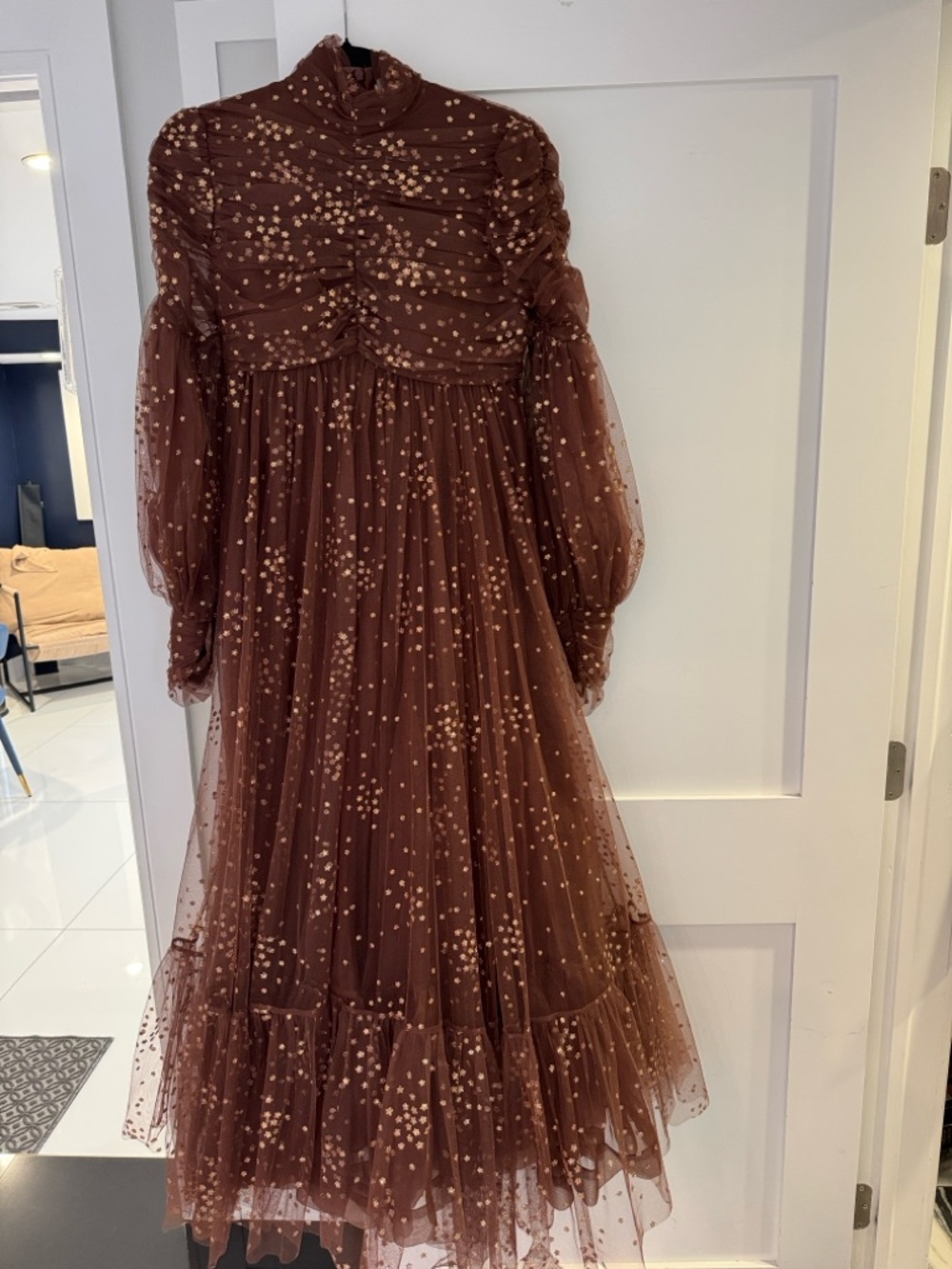 Zimmermann Brown Tulle Gown - 0 - Picture 3 of 3